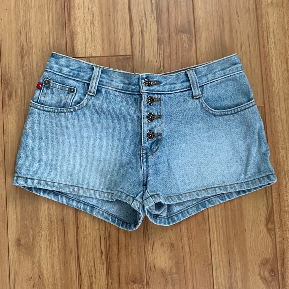 Zana Di Zanadi Denim Jean Short Blue Dungaree Jeans  Summer Shorts Vintage VTG